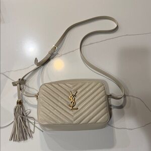 Yves Saint Laurent Cream Lou Camera Bag Crossbody